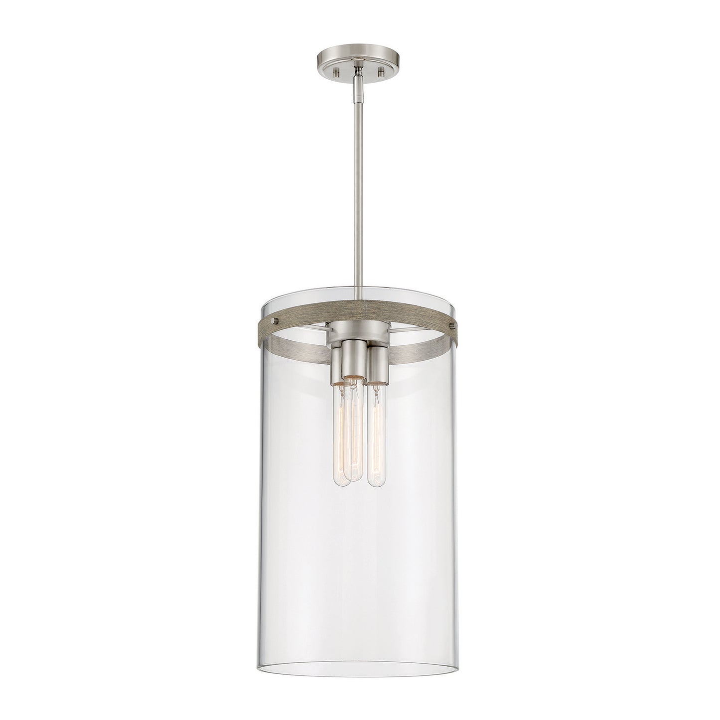 Reflecta Three Light Pendant in Brushed Nickel