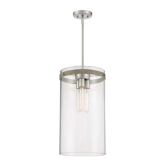 Reflecta Three Light Pendant in Brushed Nickel