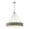 Erba Six Light Pendant in Brushed Nickel