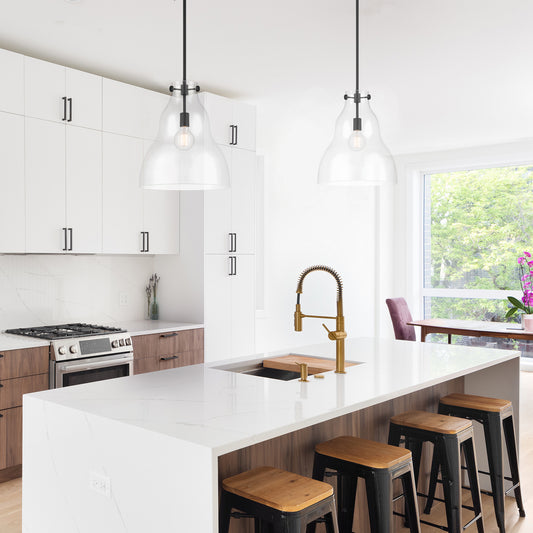 Lakeview One Light Pendant in Matte Black