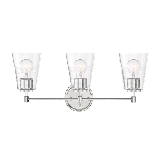 Ingo Three Light Vanity in Polished Nickel