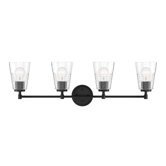 Ingo Four Light Vanity in Matte Black