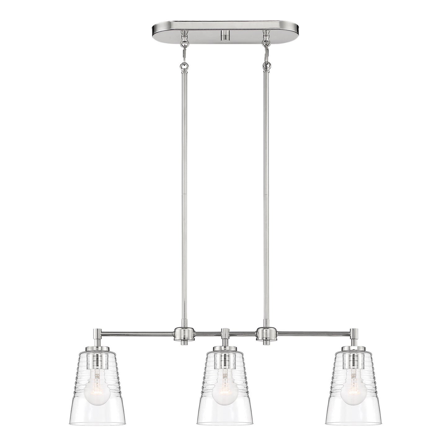 Ingo Three Light Island Pendant in Polished Nickel