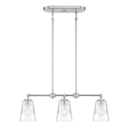 Ingo Three Light Island Pendant in Polished Nickel