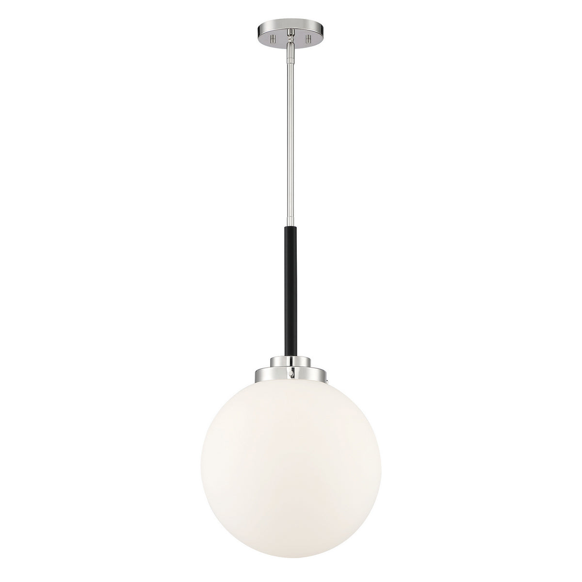 Elle One Light Pendant in Polished Nickel
