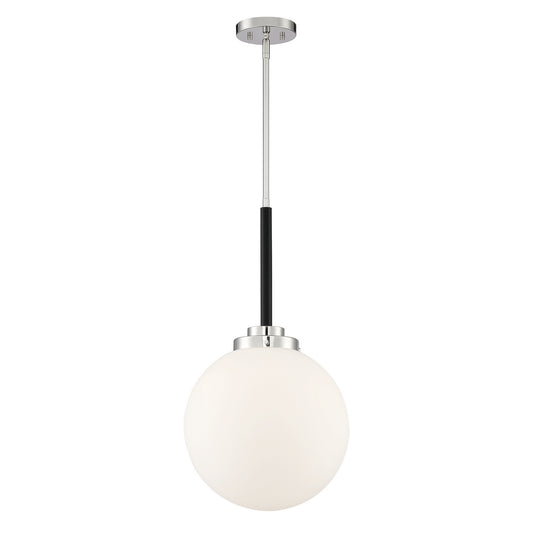 Elle One Light Pendant in Polished Nickel