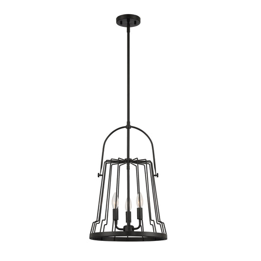 Alba Three Light Pendant in Matte Black
