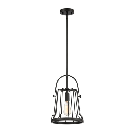 Alba One Light Pendant in Matte Black