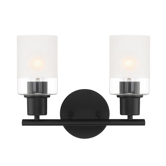 Cedar Lane Two Light Vanity in Matte Black