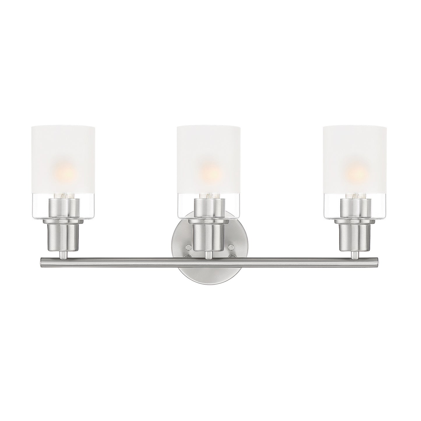 Cedar Lane Three Light Vanity in Brushed Nickel