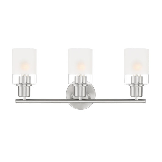 Cedar Lane Three Light Vanity in Brushed Nickel