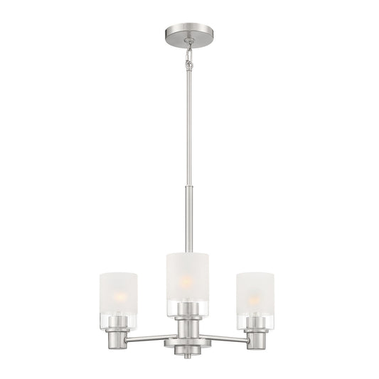 Cedar Lane Three Light Chandelier in Brushed Nickel