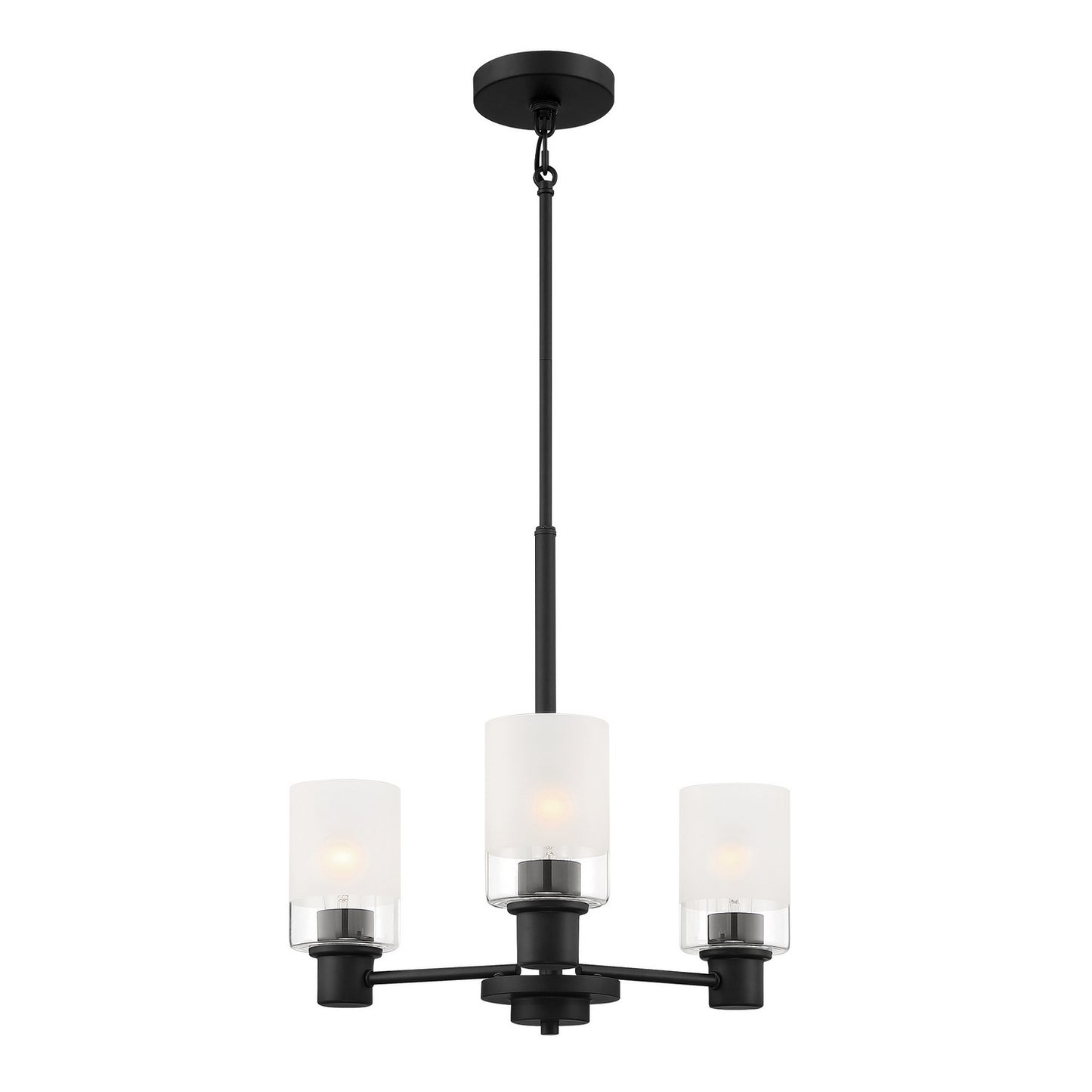 Cedar Lane Three Light Chandelier in Matte Black