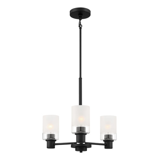 Cedar Lane Three Light Chandelier in Matte Black