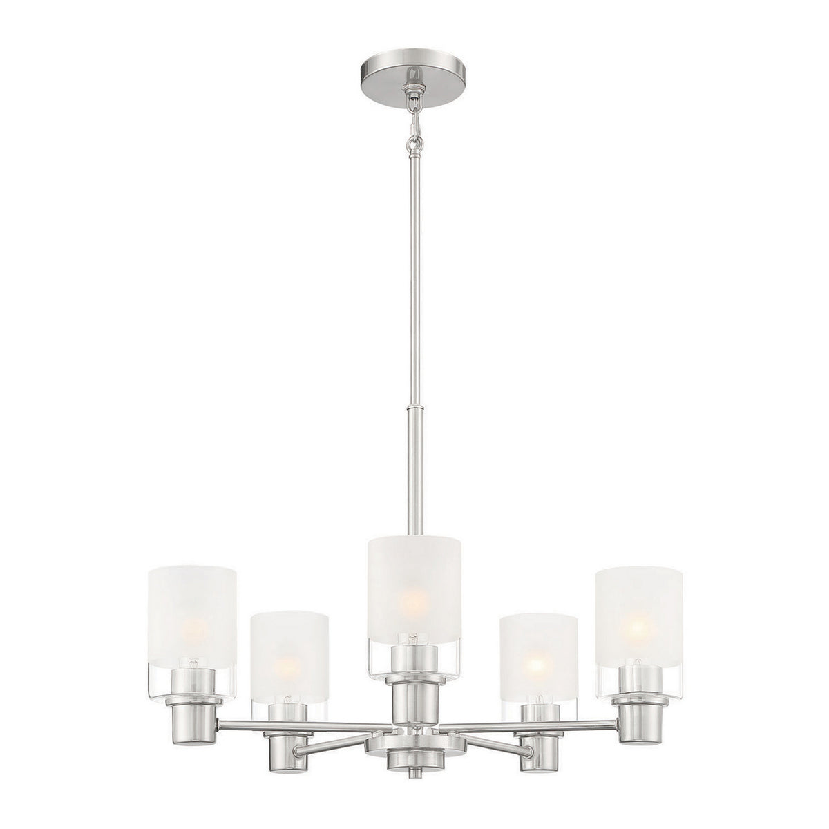Cedar Lane Five Light Chandelier in Brushed Nickel