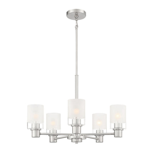 Cedar Lane Five Light Chandelier in Brushed Nickel