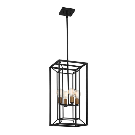 Within Four Light Pendant in Matte Black