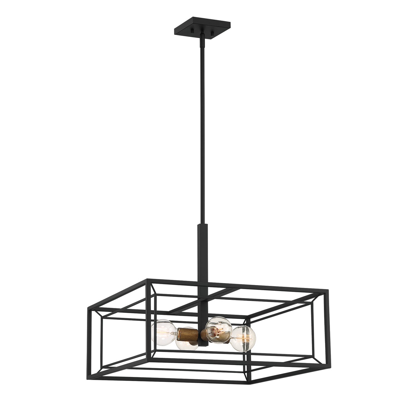 Within Four Light Pendant in Matte Black