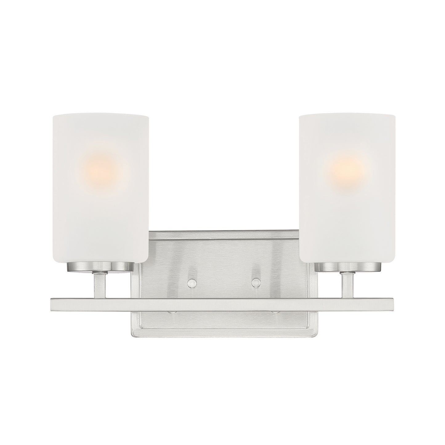 Carmine Two Light Vanity in Brushed Nickel