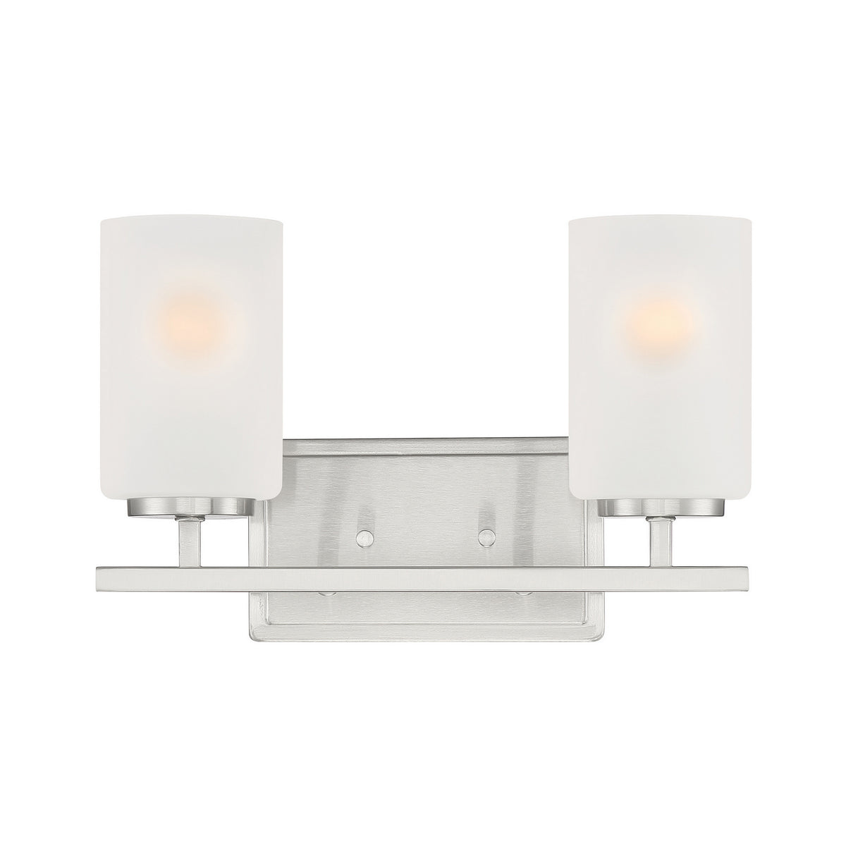 Carmine Two Light Vanity in Brushed Nickel