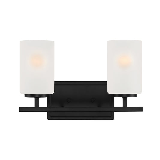 Carmine Two Light Vanity in Matte Black