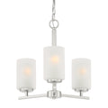 Carmine Three Light Chandelier in Brushed Nickel