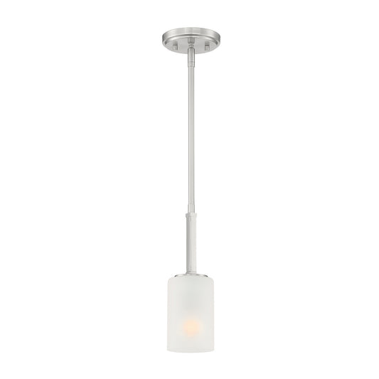 Carmine One Light Pendant in Brushed Nickel
