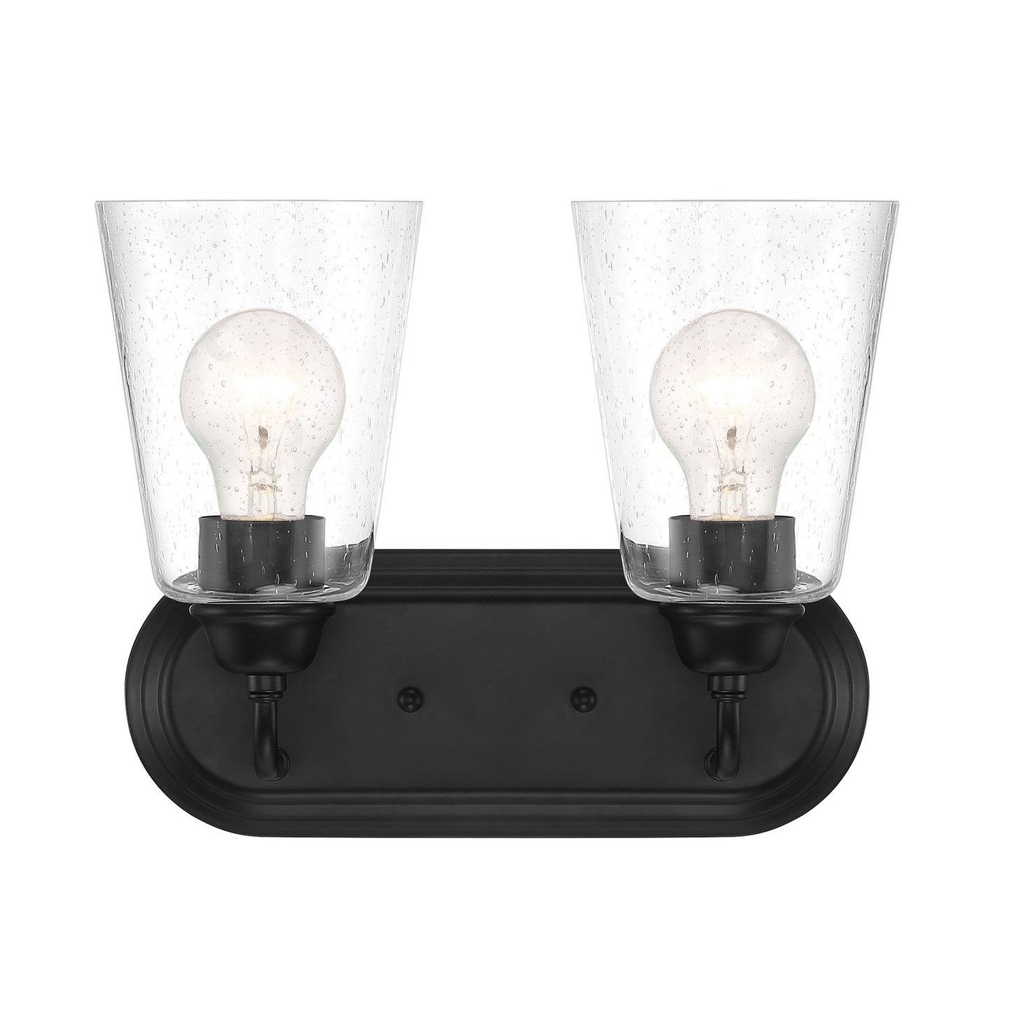 Zane Two Light Vanity in Matte Black