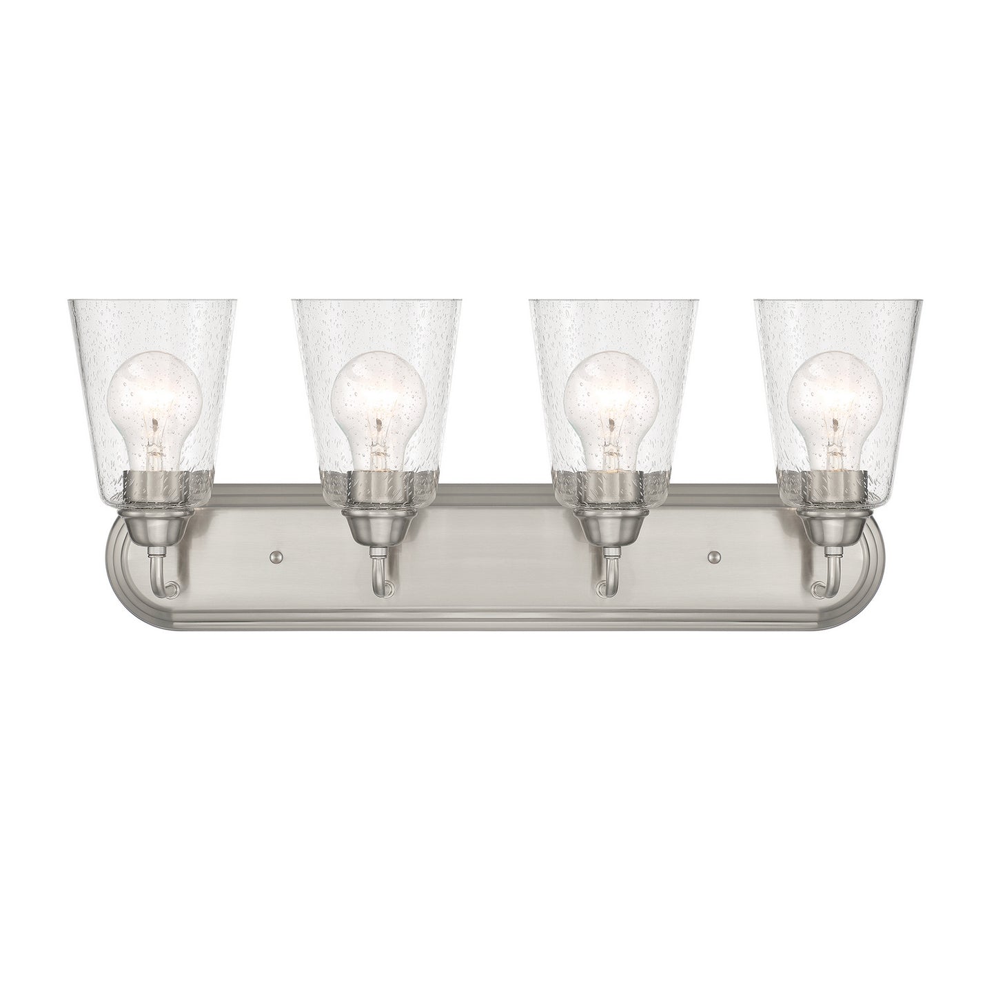 Zane Four Light Vanity in Brushed Nickel