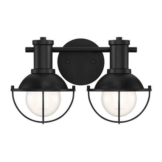 Dalton Two Light Vanity in Matte Black