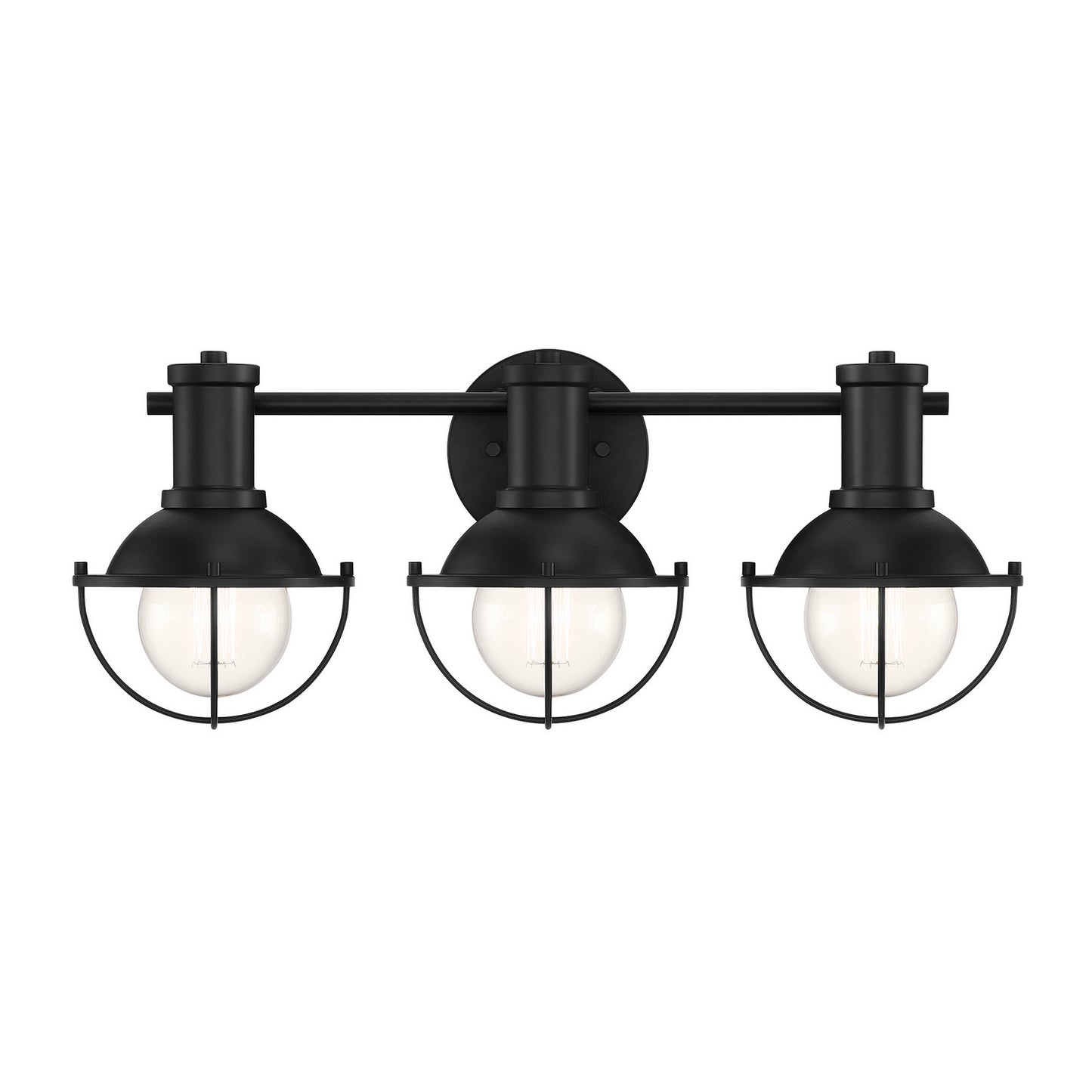 Dalton Three Light Vanity in Matte Black