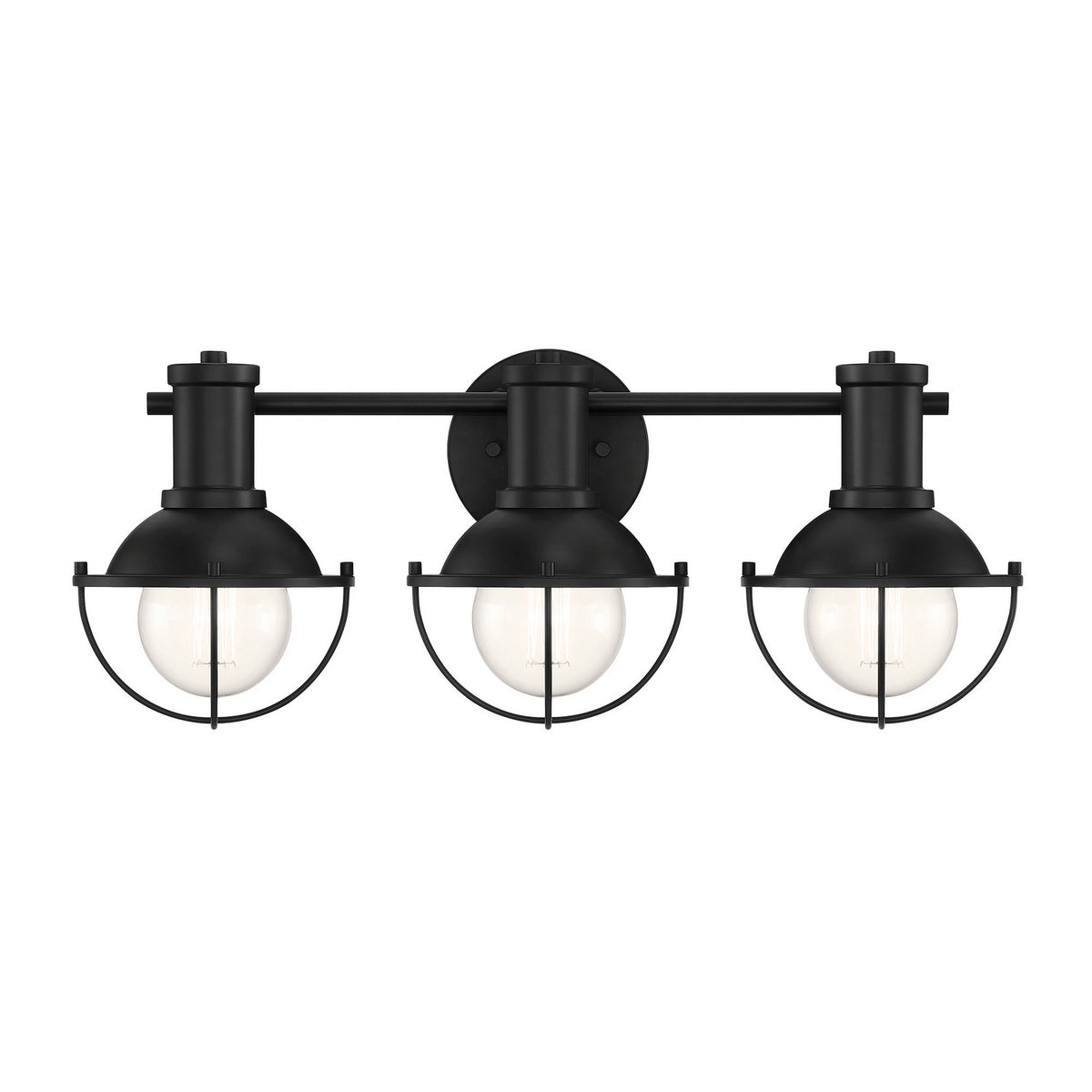 Dalton Three Light Vanity in Matte Black