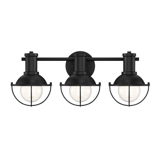 Dalton Three Light Vanity in Matte Black