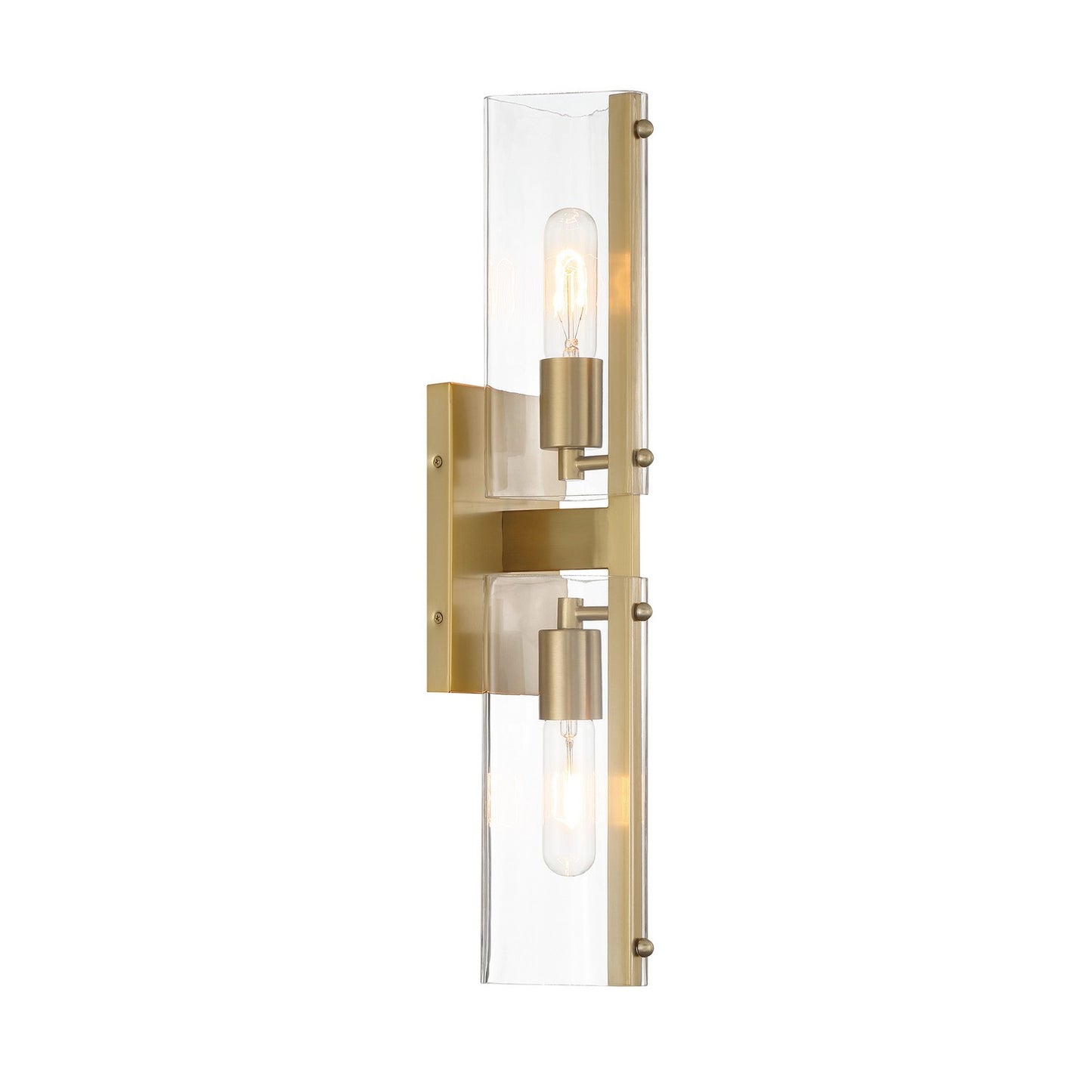Latitude Two Light Wall Sconce in Brushed Gold