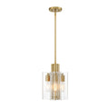 Latitude Three Light Pendant in Brushed Gold