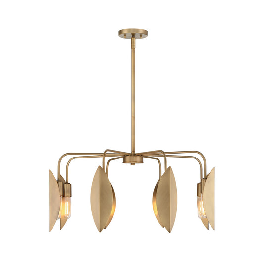 Eden Eight Light Chandelier in Old Satin Brass