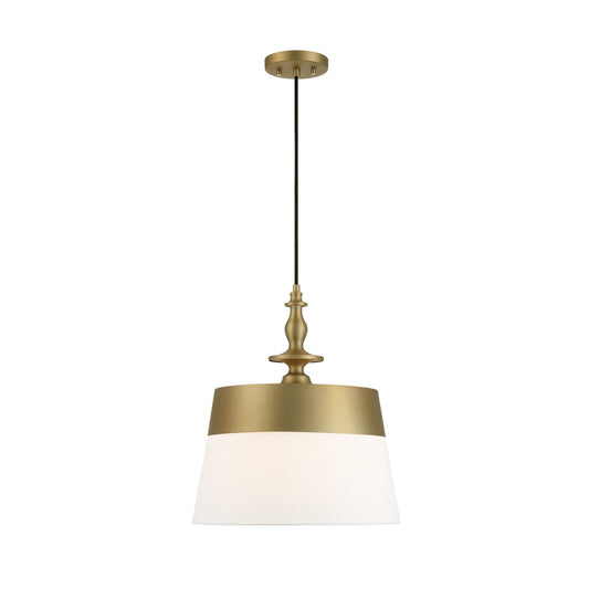 Ava One Light Pendant in Brushed Gold