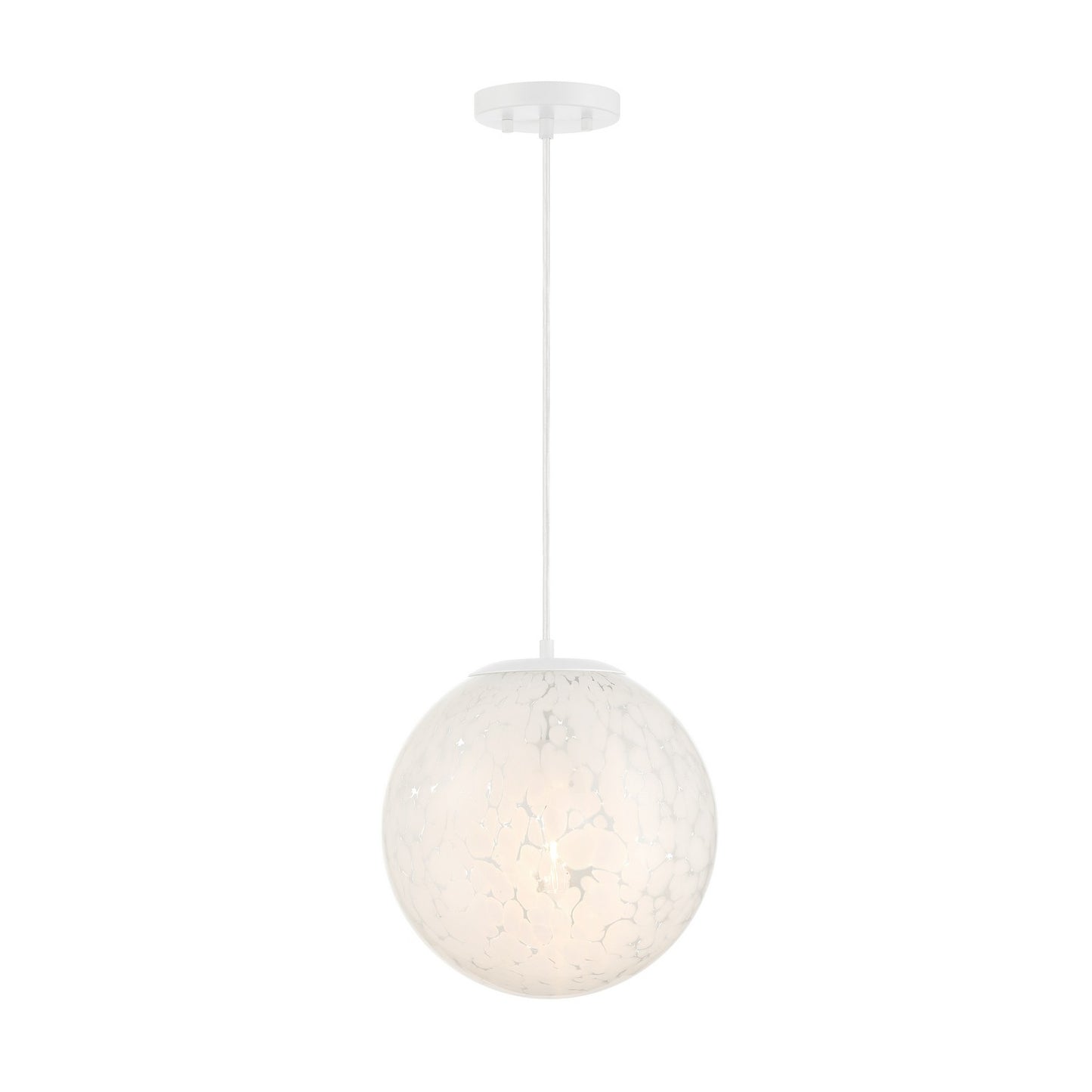 Circo One Light Pendant in Matte White