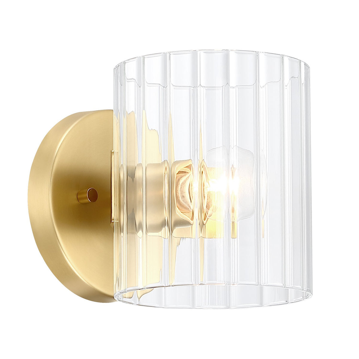 Aries One Light Wall Sconce in Brushed Gold
