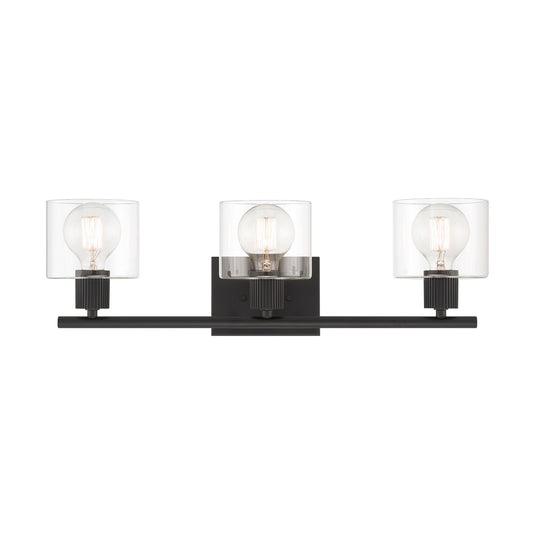 Vibrato Three Light Vanity in Matte Black