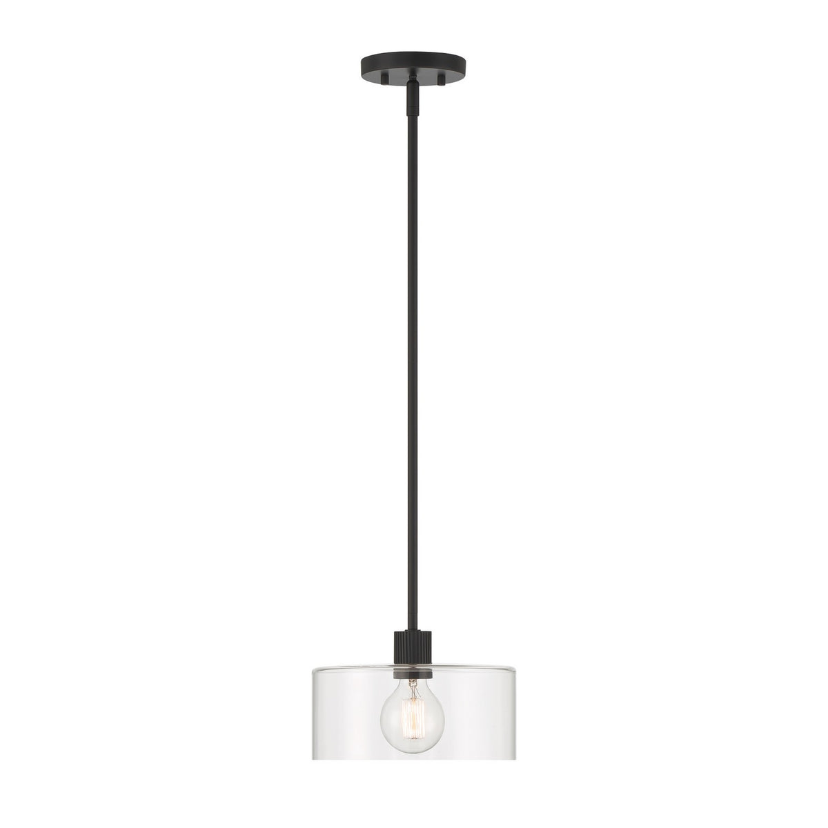 Vibrato One Light Pendant in Matte Black