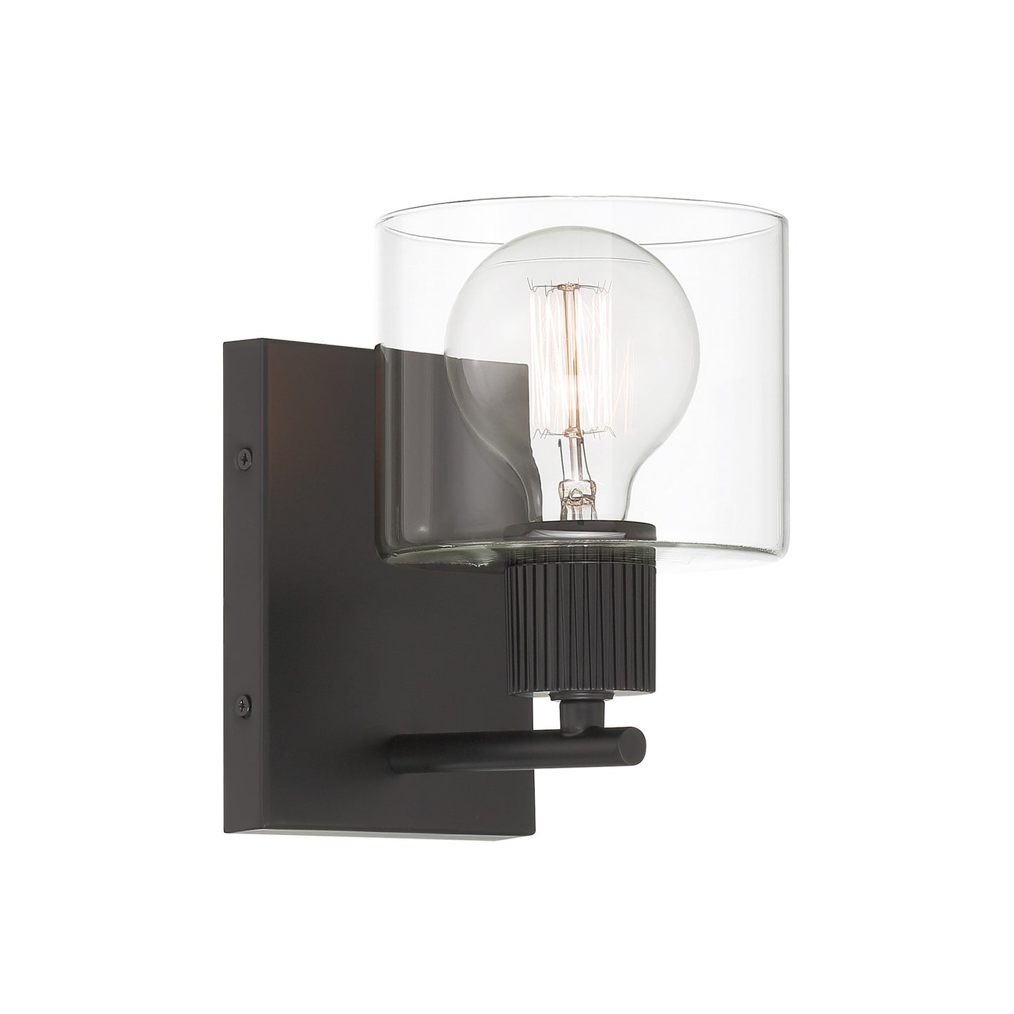 Vibrato One Light Wall Sconce in Matte Black