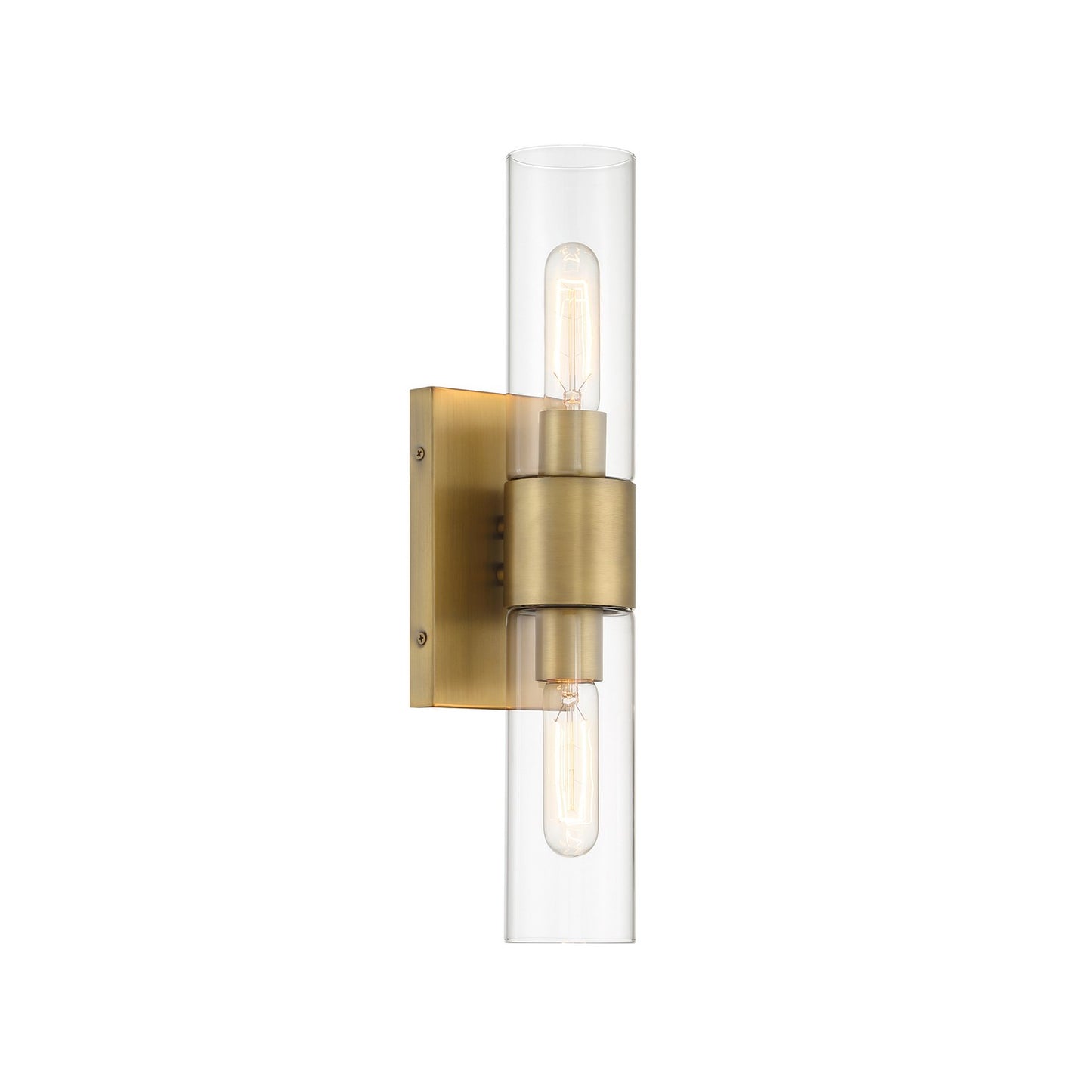 Anton Two Light Wall Sconce in Old Satin Brass