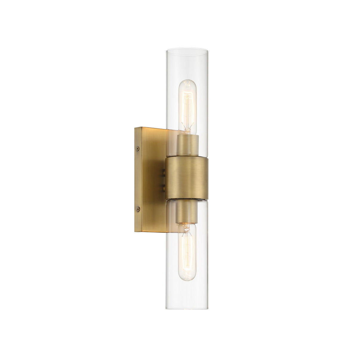 Anton Two Light Wall Sconce in Old Satin Brass