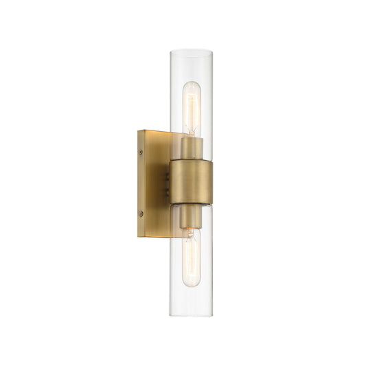 Anton Two Light Wall Sconce in Old Satin Brass