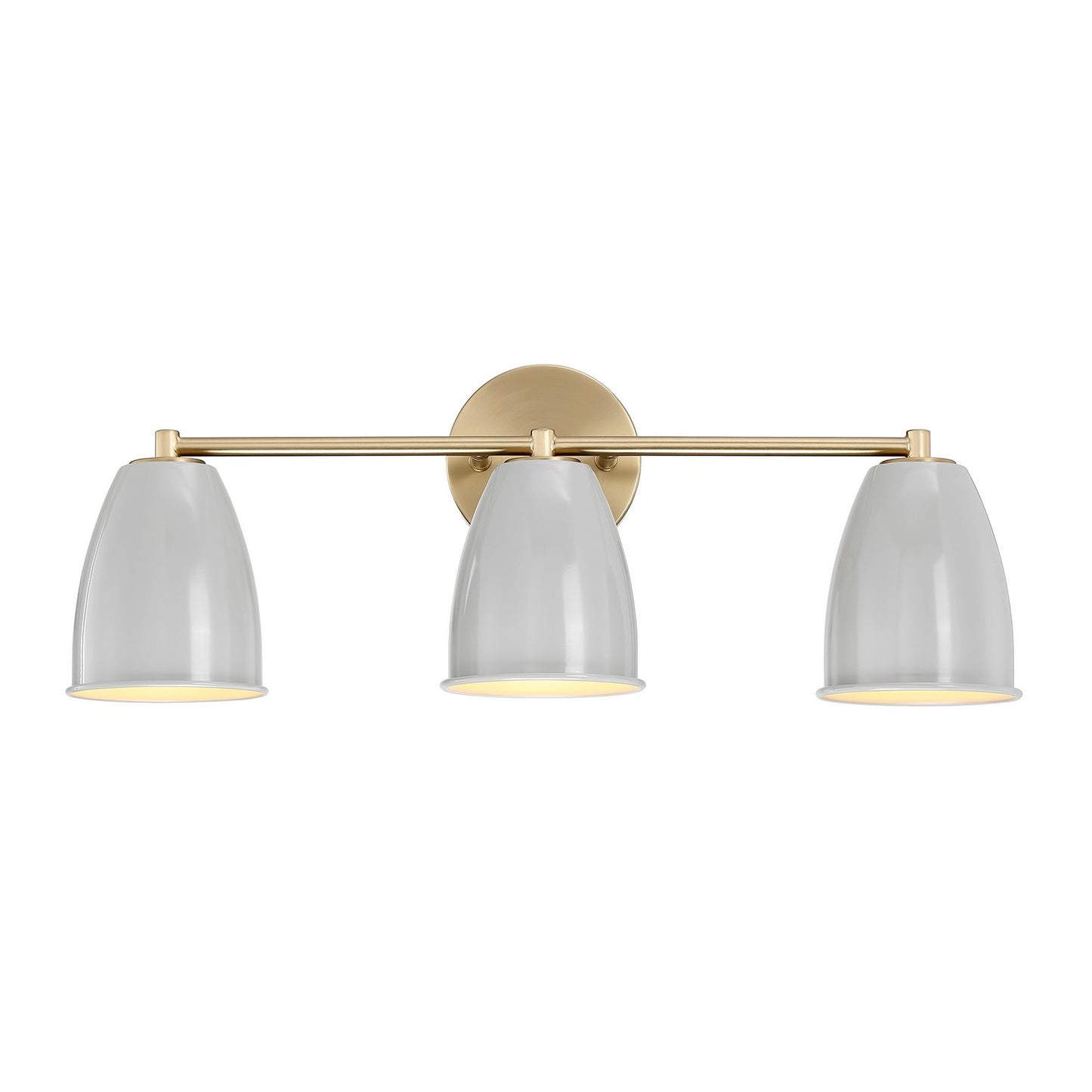 Biba Three Light Vanity in Brushed Gold