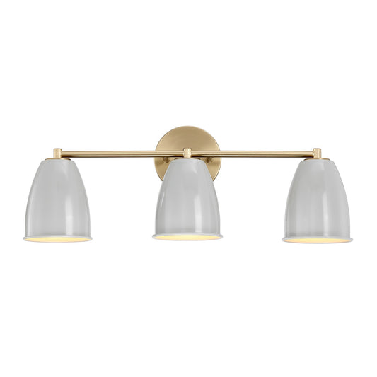 Biba Three Light Vanity in Brushed Gold