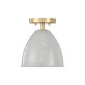 Biba One Light Semi Flush Mount in Brushed Gold