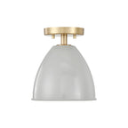 Biba One Light Semi Flush Mount in Brushed Gold