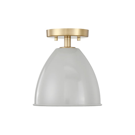 Biba One Light Semi Flush Mount in Brushed Gold